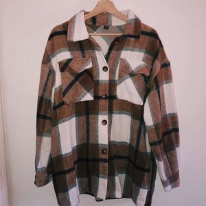 SHEIN Oversized Fall Flannel Shacket
